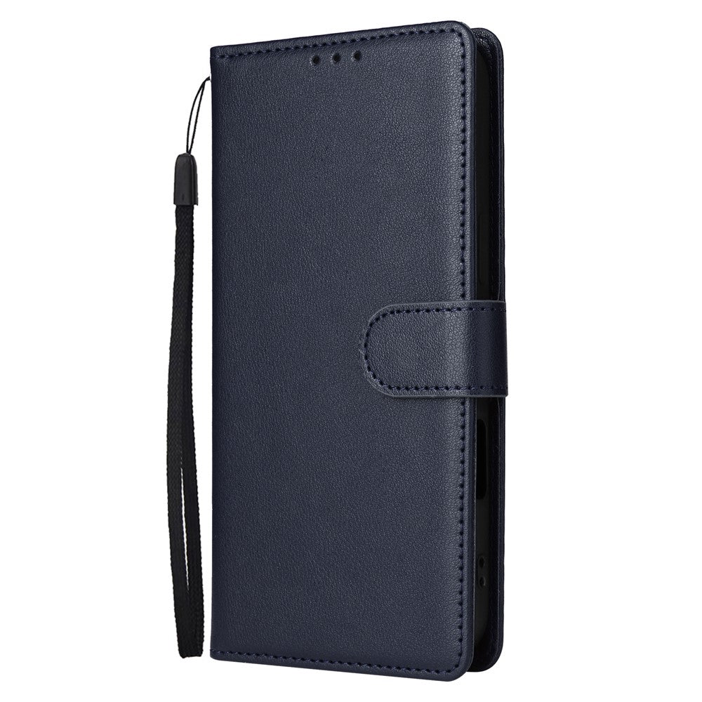 Til iPhone 16 Plus Pung Etui 3 Kortpladser Slankt PU Læder Stander Telefon Cover