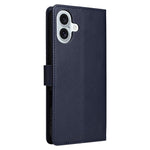 Til iPhone 16 Plus Pung Etui 3 Kortpladser Slankt PU Læder Stander Telefon Cover