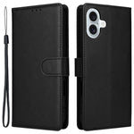 Til iPhone 16 Plus Pung Etui 3 Kortpladser Slankt PU Læder Stander Telefon Cover