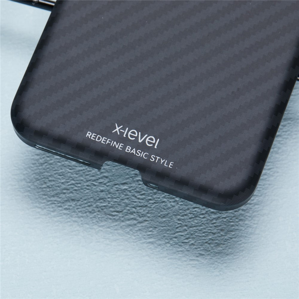 X-LEVEL For Xiaomi 14 Case Hard PC Light Protective Cover Carbon Fiber Texture