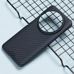 X-LEVEL For Xiaomi 14 Ultra Case Thin Hard PC Carbon Fiber Texture Protective Cover