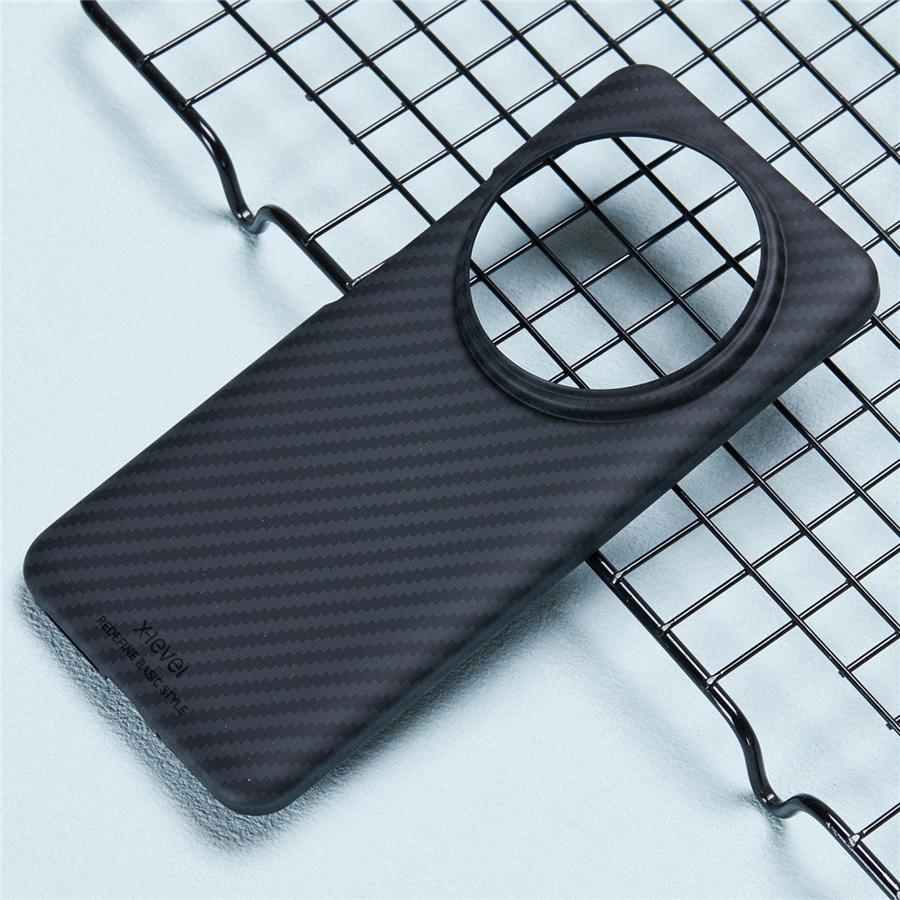 X-LEVEL For Xiaomi 14 Ultra Case Thin Hard PC Carbon Fiber Texture Protective Cover