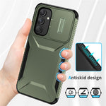 Til Samsung Galaxy A54 5G cover TPU+PC telefoncover med skydelinsbeskyttelsesdesign