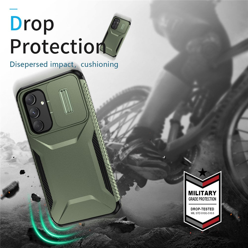 Til Samsung Galaxy A54 5G cover TPU+PC telefoncover med skydelinsbeskyttelsesdesign