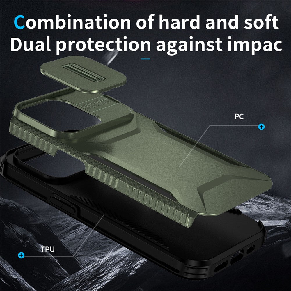For iPhone 14 Pro Max Case Shockproof TPU+PC Camera Protection Phone Cover