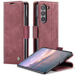CASEME 013 Series For Samsung Galaxy Z Fold6 5G Phone Stand Case Shockproof PU Leather Cover Wallet
