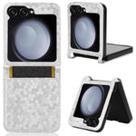 For Samsung Galaxy Z Flip7 FE 5G / Z Flip6 5G Phone Case with Card Holder Imprinted Dot Pattern Leather Phone Cover