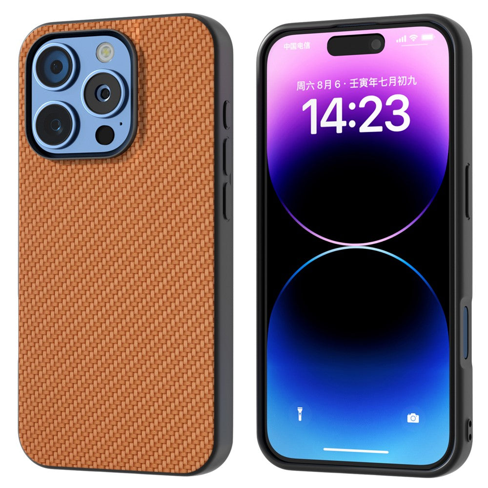 ABEEL For iPhone 16 Pro Case Carbon Fiber Texture PU+PC+TPU Phone Cover