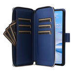 R20 For Samsung Galaxy A33 5G Case Zipper PU Leather Phone Cover with Wrist Strap