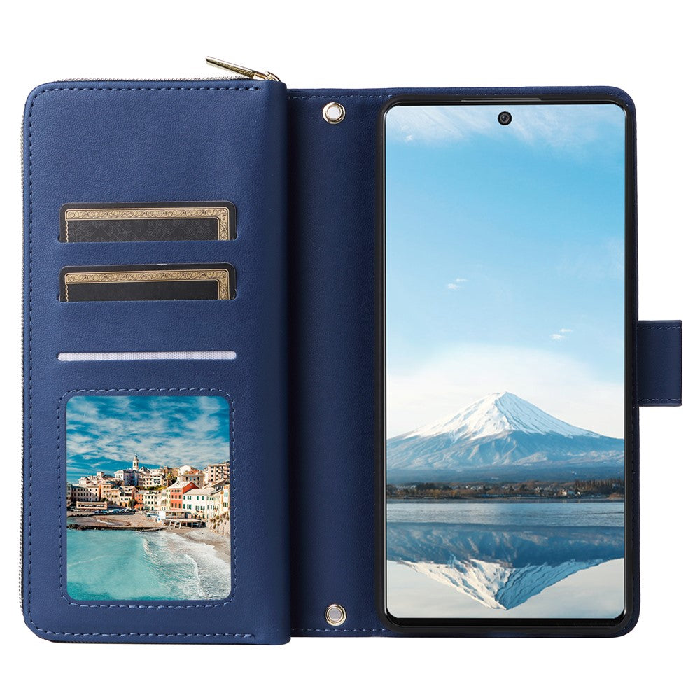 R20 For Samsung Galaxy A23 4G / A23 5G (Global Version) Leather Case Zipper Pocket Stand