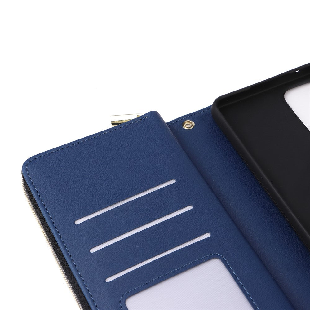 R20 For Samsung Galaxy A23 4G / A23 5G (Global Version) Leather Case Zipper Pocket Stand