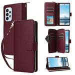 R20 For Samsung Galaxy A23 4G / A23 5G (Global Version) Leather Case Zipper Pocket Stand