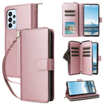 R20 For Samsung Galaxy A23 4G / A23 5G (Global Version) Leather Case Zipper Pocket Stand