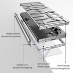 Til Samsung Galaxy Z Fold6 5G Etui Elektroplettering PC Telefoncover med Skærmbeskytter af Hærdet Glas