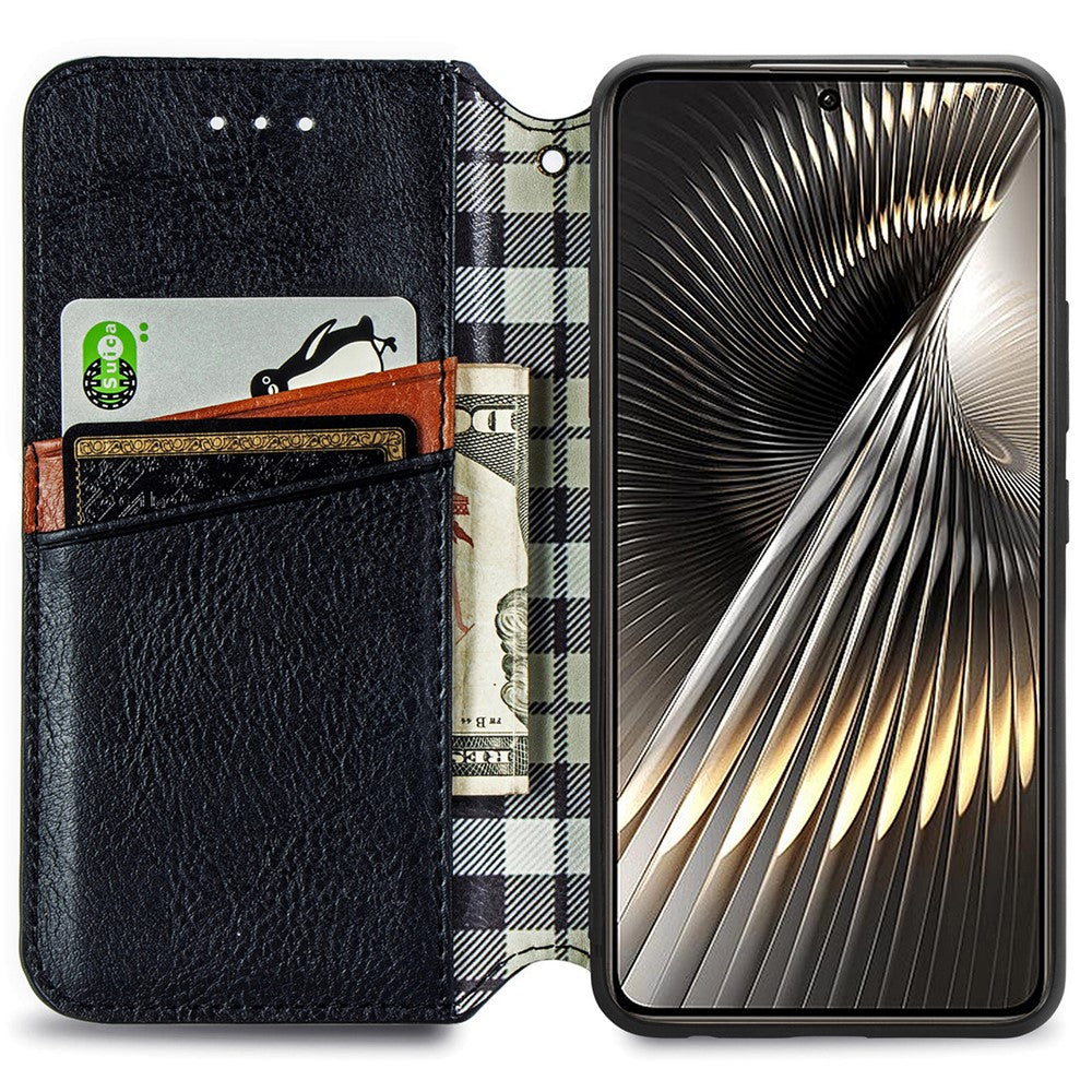Xiaomi Redmi Turbo 3 5G / Poco F6 5G PU-læderetui med Rhombus Imprint-pung