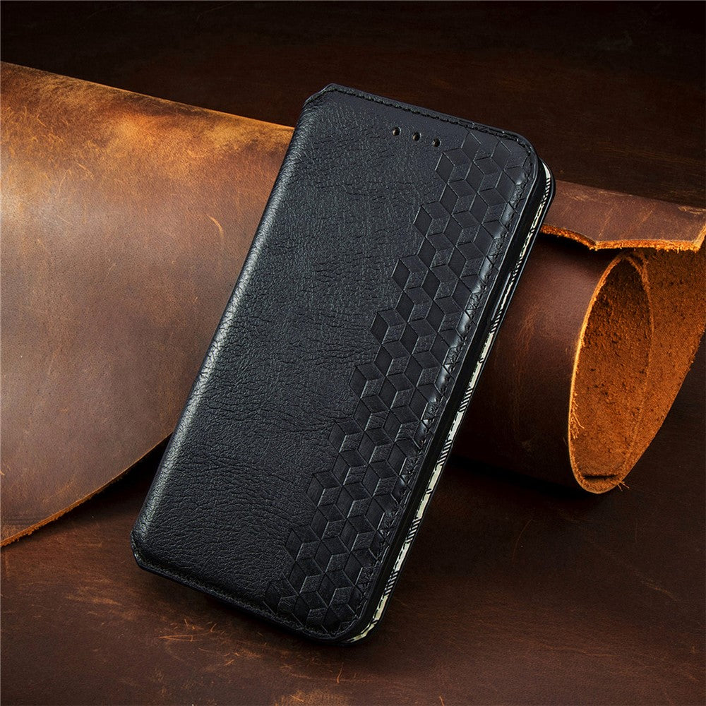 Xiaomi Redmi Turbo 3 5G / Poco F6 5G PU-læderetui med Rhombus Imprint-pung