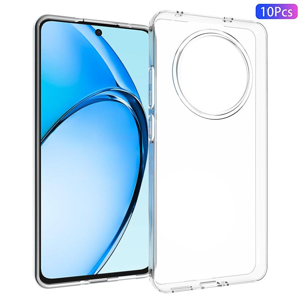 10 st/förpackning för Oppo Reno12 F 5G-skal mjukt TPU transparent anti-vattenstämpel-skal