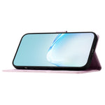 For iPhone 16 Plus Case Card Slot PU Leather Folio Phone Cover Silk Texture