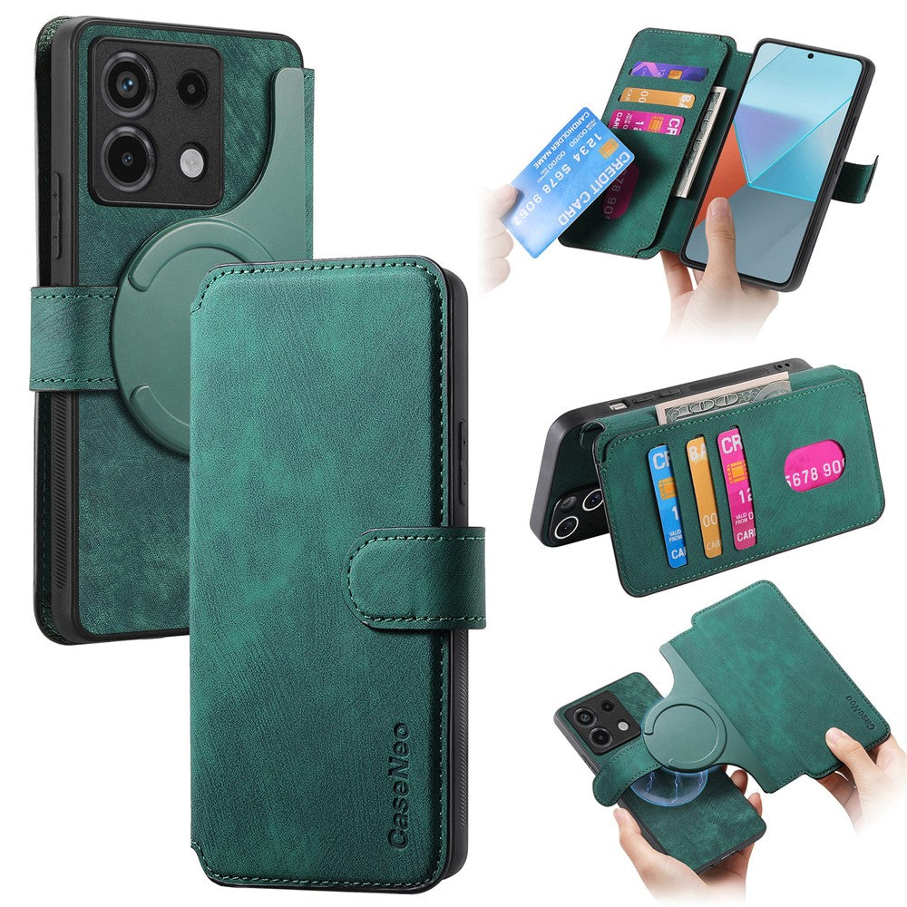 For Xiaomi Redmi Note 13 Pro 5G / Poco X6 5G Magnetic Case CASENEO Detachable Leather Phone Wallet Cover
