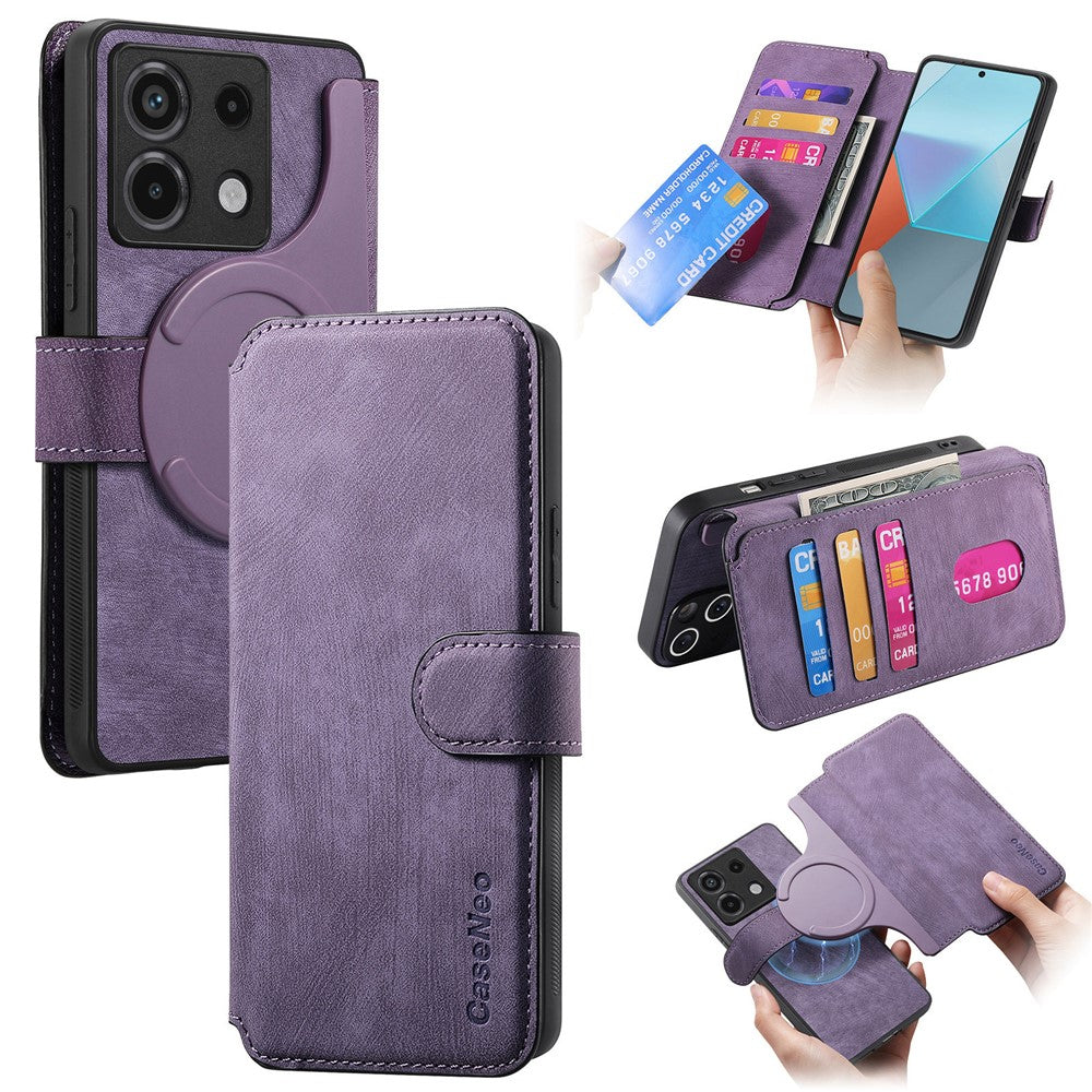 For Xiaomi Redmi Note 13 Pro 5G / Poco X6 5G Magnetic Case CASENEO Detachable Leather Phone Wallet Cover