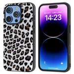 ABEEL For iPhone 16 Pro Max Case Leopard Pattern PU+TPU Back Phone Cover