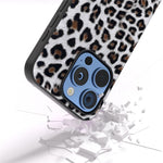 ABEEL For iPhone 16 Pro Max Case Leopard Pattern PU+TPU Back Phone Cover