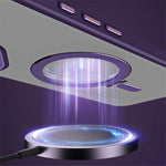 For iPhone 16 Magnetic Case TPU+Acrylic Drop Protection Kickstand Phone Cover