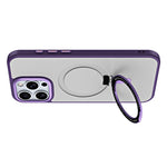 For iPhone 16 Pro Magnetic Case Anti-Drop TPU+Acrylic Kickstand Phone Cover