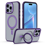 For iPhone 16 Pro Max Case Compatible with MagSafe TPU+Acrylic Kickstand Phone Cover