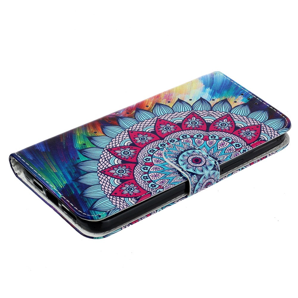 For iPhone 16 Plus Case Pattern Design Flip Leather Phone Cover with Strap