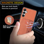 For Samsung Galaxy A05s 4G Case Card Slots Leather Coated PC+TPU Phone Cover