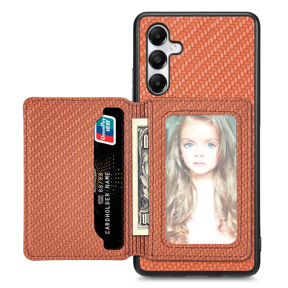 For Samsung Galaxy A05s 4G Case Card Slots Leather Coated PC+TPU Phone Cover
