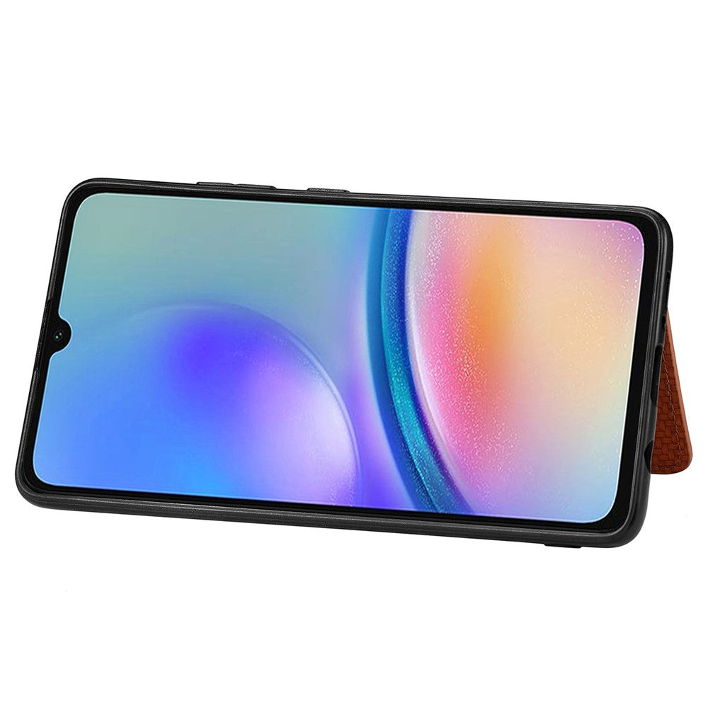 For Samsung Galaxy A05s 4G Case Card Slots Leather Coated PC+TPU Phone Cover