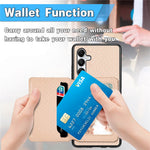 For Samsung Galaxy A05s 4G Case Card Slots Leather Coated PC+TPU Phone Cover