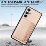 For Samsung Galaxy A05s 4G Case Card Slots Leather Coated PC+TPU Phone Cover