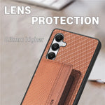 For Samsung Galaxy A05s 4G Case Card Slots Leather Coated PC+TPU Phone Cover