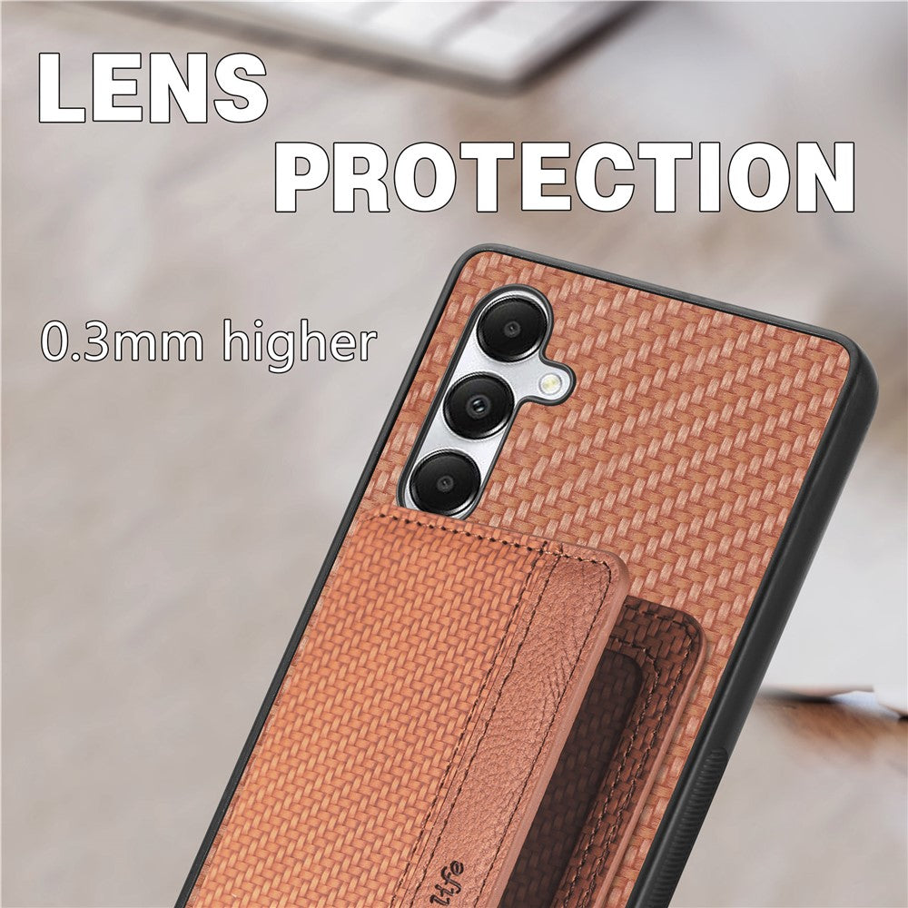 For Samsung Galaxy A05s 4G Case Card Slots Leather Coated PC+TPU Phone Cover