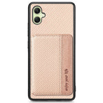 Samsung Galaxy A05 4G-skal med stativ, korthållare, läder+PC+TPU, mobilskal
