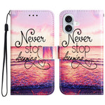 Til iPhone 16 Plus Lædercover Mønstertryk Pung Flip Telefoncover