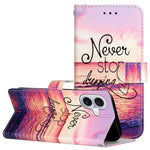 Til iPhone 16 Plus Lædercover Mønstertryk Pung Flip Telefoncover