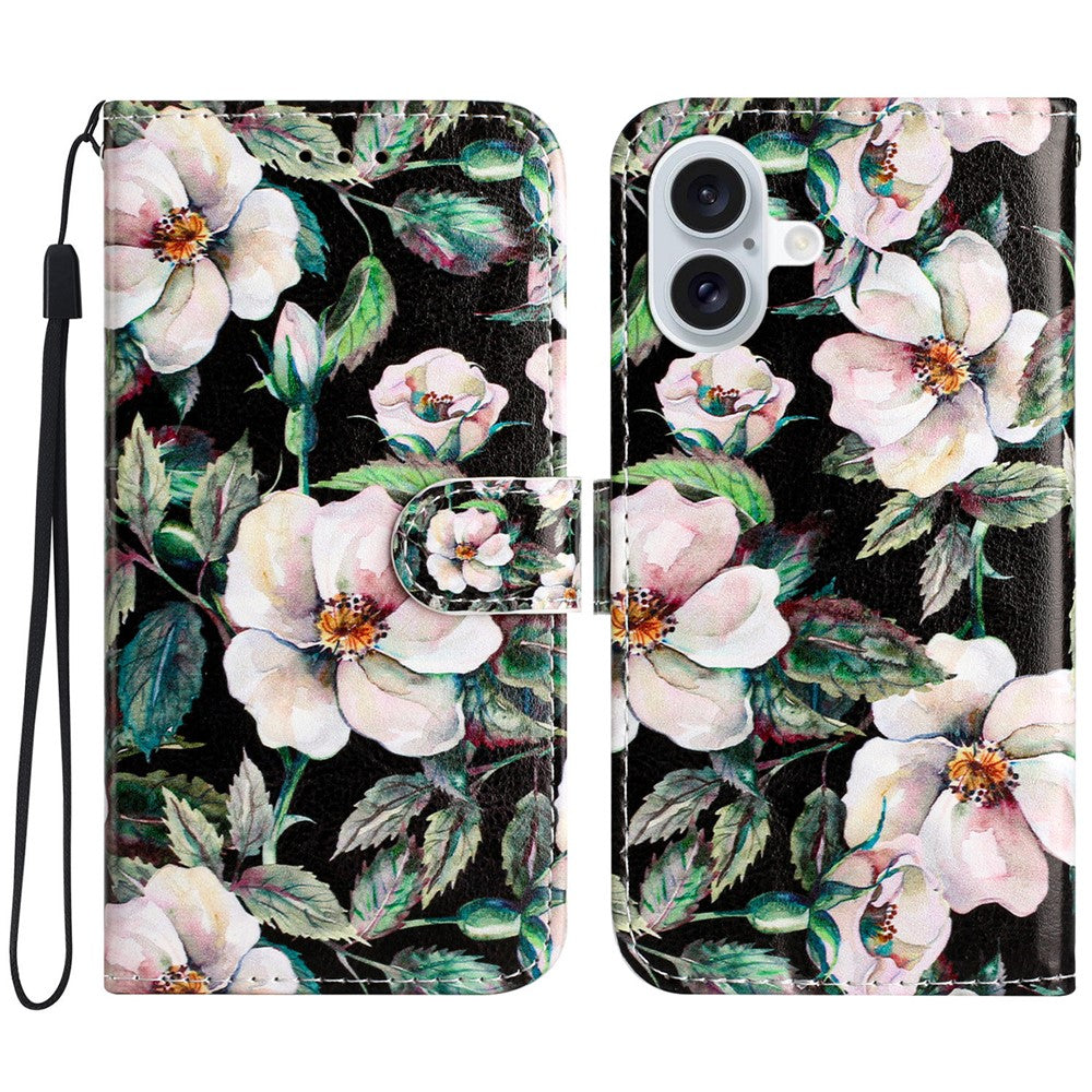 For iPhone 16 Wallet Case Pattern Print Design Flip Leather Phone Cover