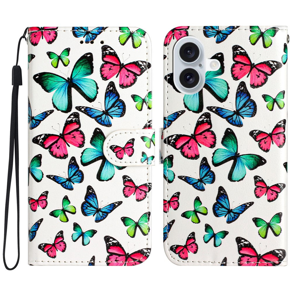 For iPhone 16 Wallet Case Pattern Print Design Flip Leather Phone Cover