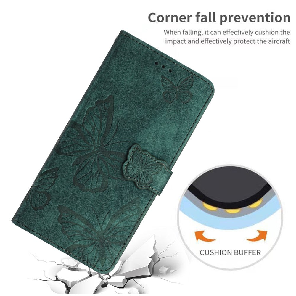 Til iPhone 16 Plus Cover Butterfly Flip Stand PU Læder Telefonetui