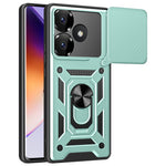 For Xiaomi Redmi Turbo 3 5G / Poco F6 5G PC+TPU Kickstand Phone Case with Slide Camera Lid