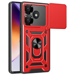 For Xiaomi Redmi Turbo 3 5G / Poco F6 5G PC+TPU Kickstand Phone Case with Slide Camera Lid