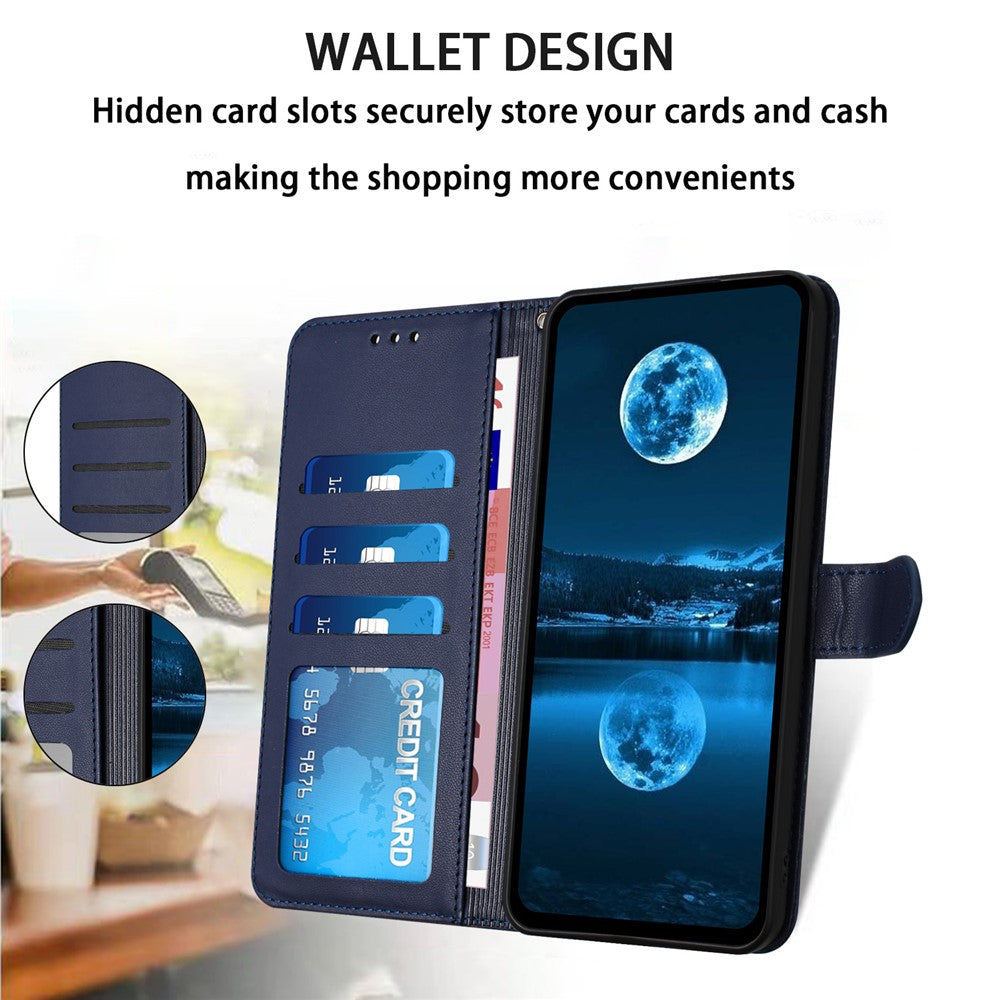 For Xiaomi Redmi Note 13 4G Leather Case Wallet Phone Cover with Stand