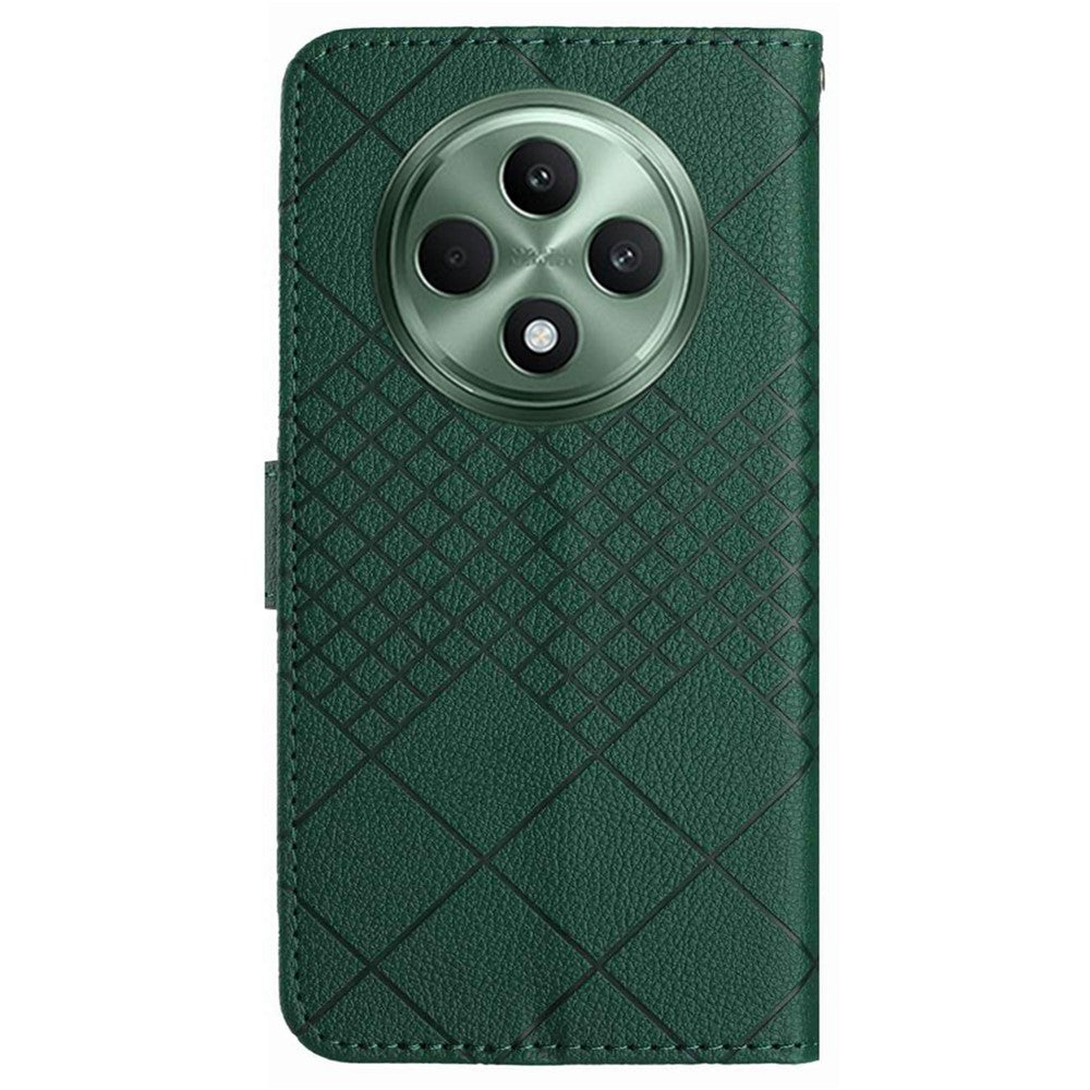 HT06 För Oppo Reno12 F 5G Skal PU Läder Plånboksfodral Flip Folio mobilskal