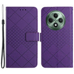 HT06 För Oppo Reno12 F 5G Skal PU Läder Plånboksfodral Flip Folio mobilskal