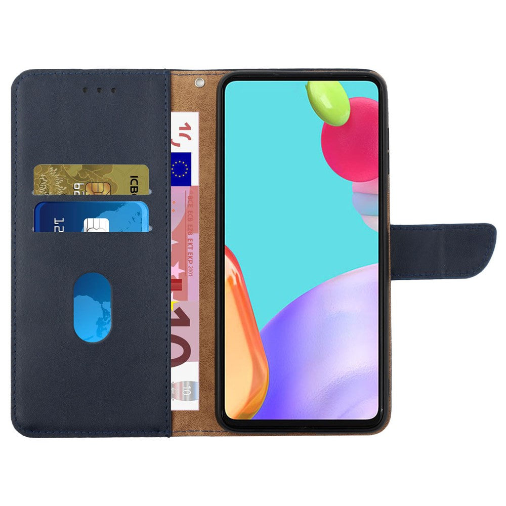 HT02 For Oppo Reno12 F 5G Case Genuine Cow Leather Nappa Texture Phone Cover