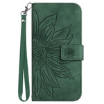 HT04 For Oppo Reno12 F 5G Case Sunflower Flip Leather Phone Cover with Hand Strap